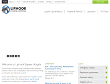 Tablet Screenshot of liphookequinehospital.co.uk